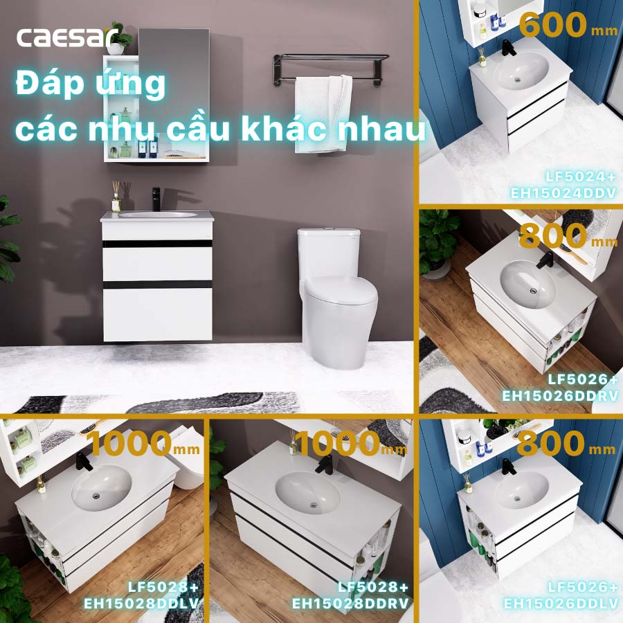 Bộ tủ lavabo Caesar LF5024+EH15024DDV - 10