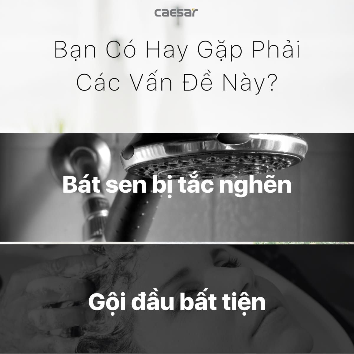 Tay sen tắm 3 chế độ Caesar SH233 - 4