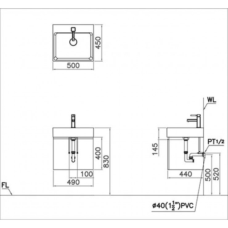 Chậu lavabo đặt bàn Caesar LF5253