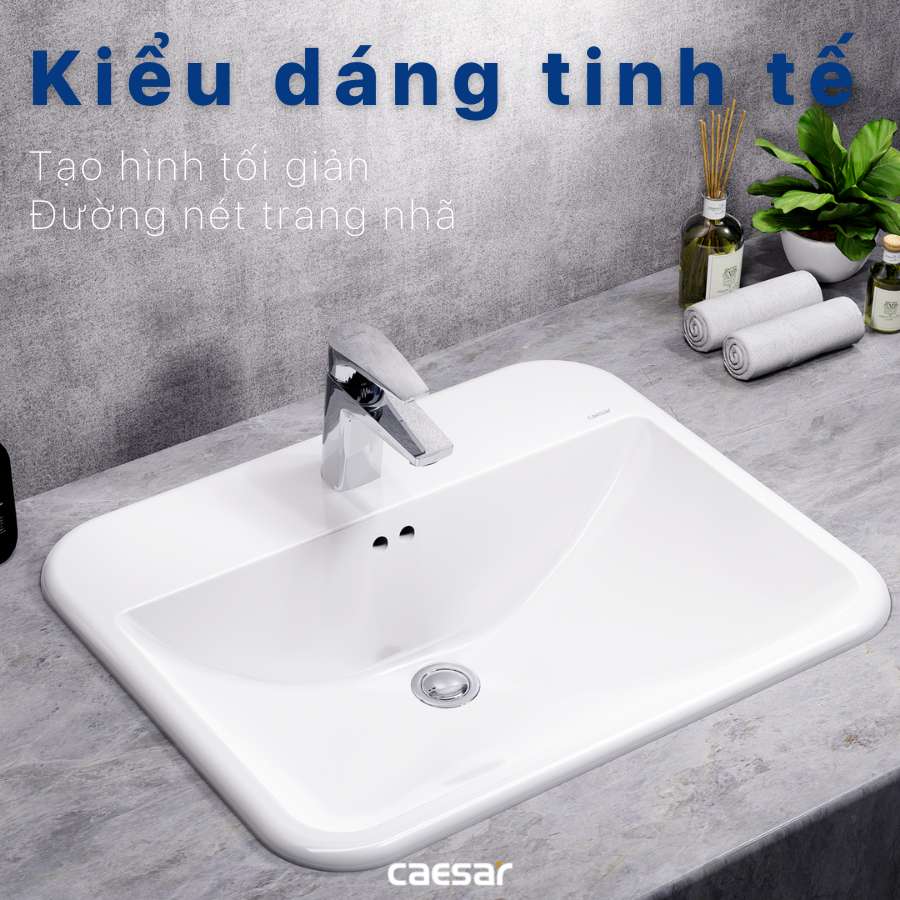 Chậu lavabo dương vành Caesar L5019 - 11