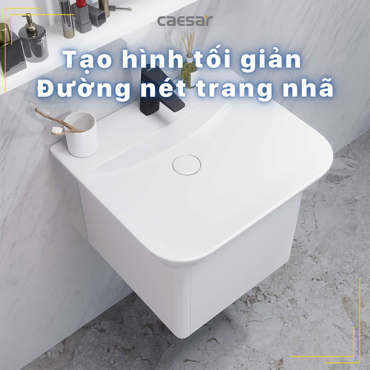 Chậu lavabo treo tường Caesar LF5370 - 9