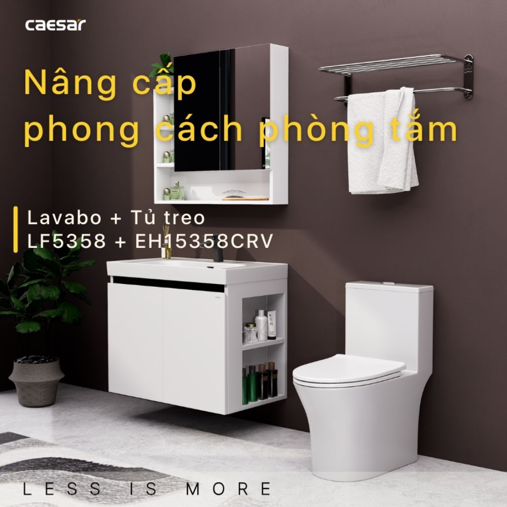 Bộ tủ lavabo Caesar LF5358+EH15358CRV - 3