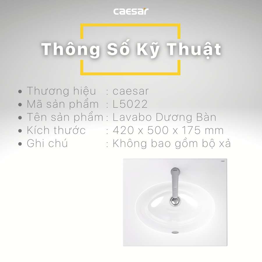 Bộ tủ lavabo Caesar L5022+EH15022AV - 15