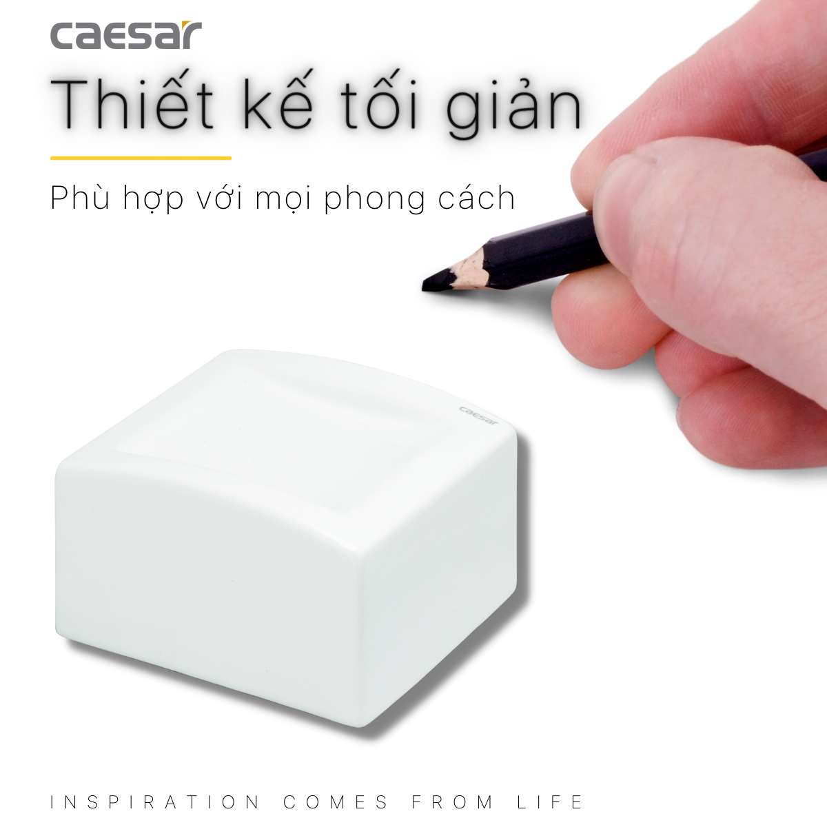 Hộp đựng giấy vệ sinh sứ Caesar Q994 - 8