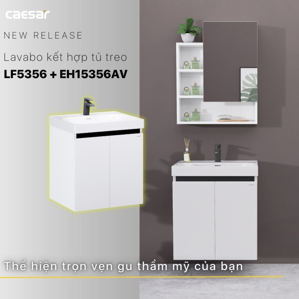 Bộ tủ lavabo Caesar LF5356+EH15356AV - 9