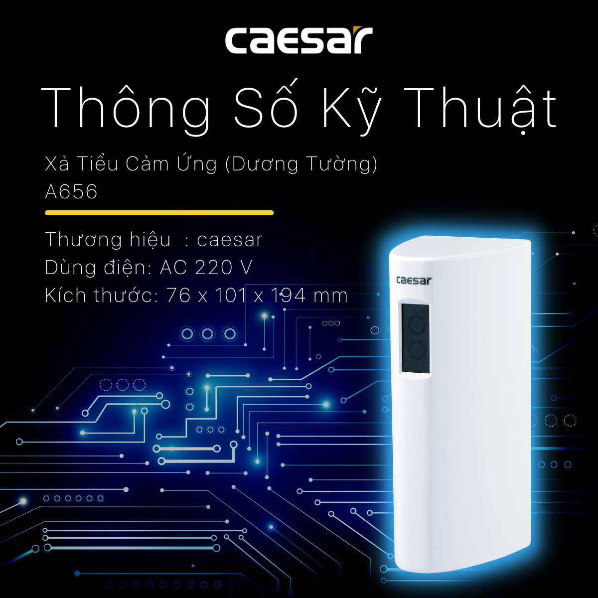 Van tiểu cảm ứng dùng điện Caesar A656 - 10