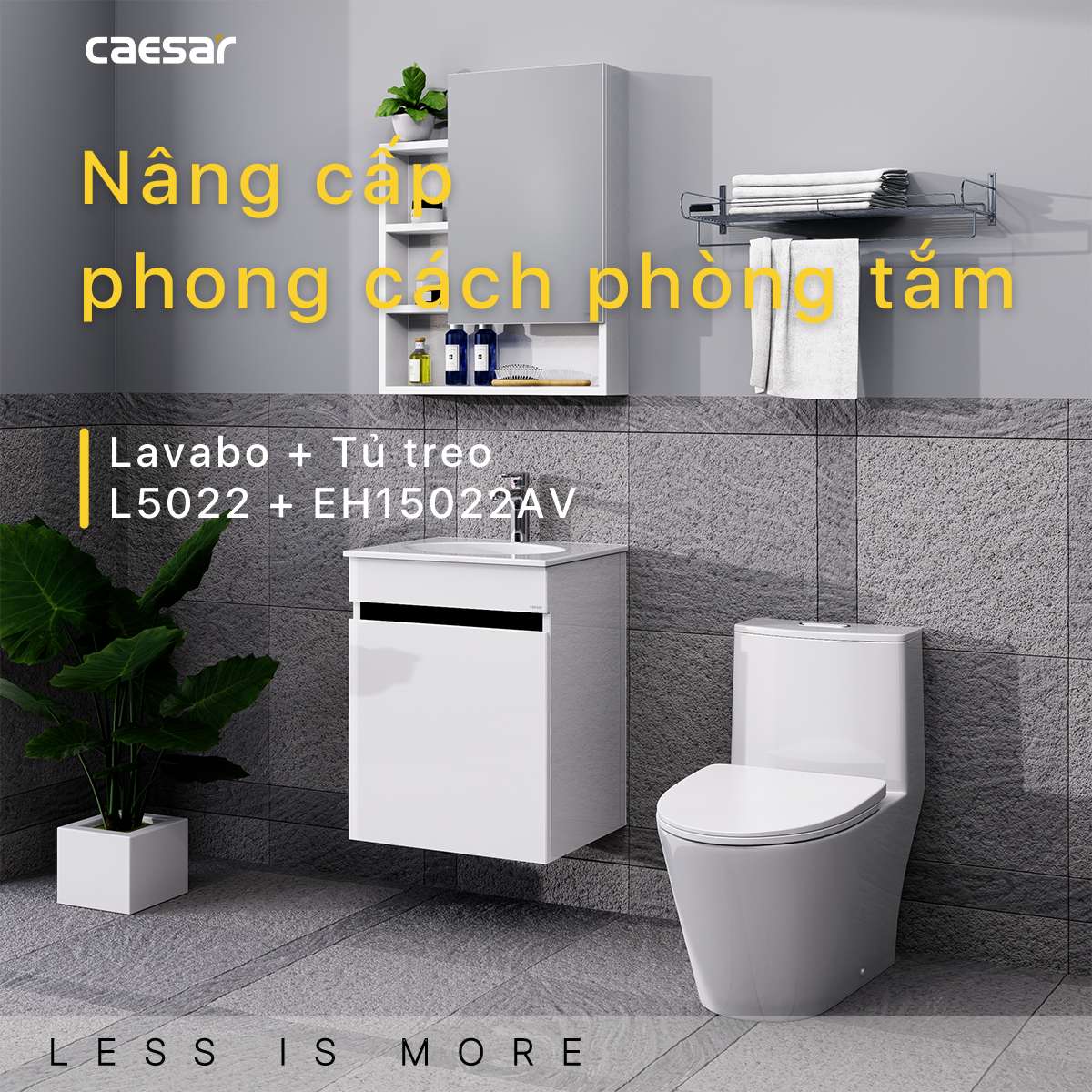 Bộ tủ lavabo Caesar L5022+EH15022AV - 16