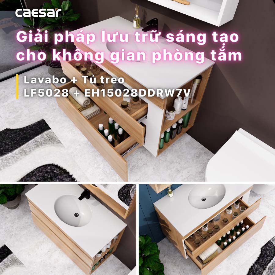 Tủ lavabo Caesar EH15028DDRW7V - 11