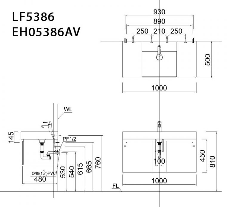 Tủ lavabo Caesar EH05382AV / EH05382DWV - 4