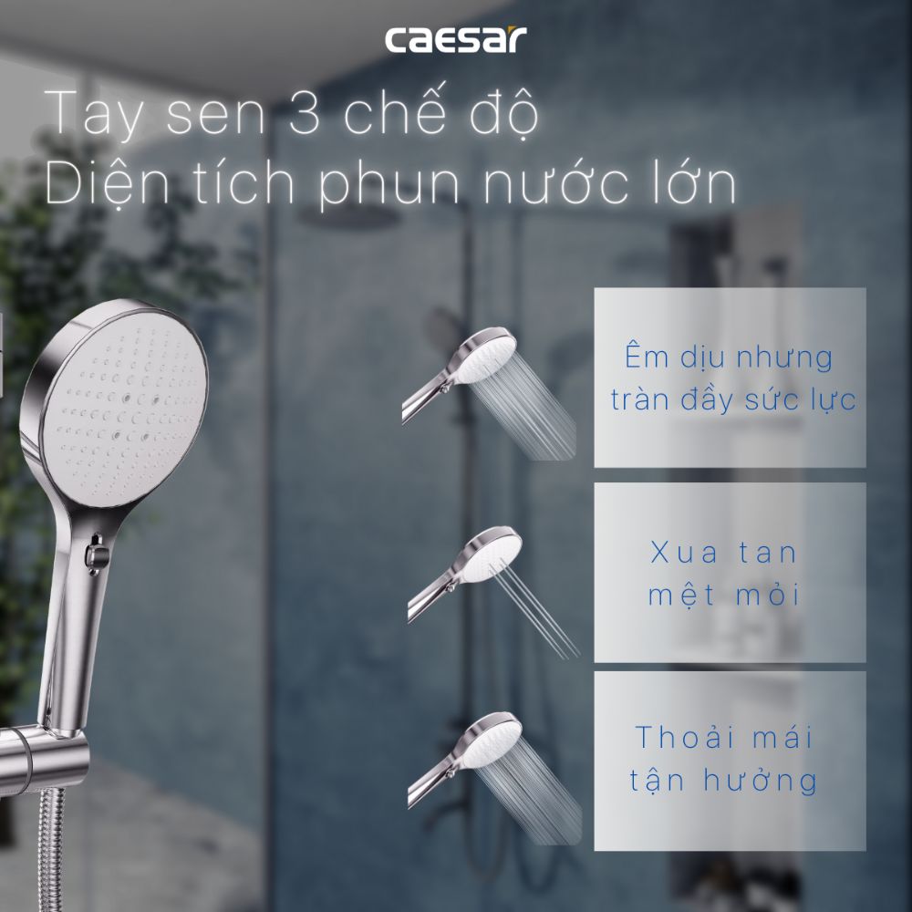 Bộ sen tắm cây nhiệt độ Caesar S1038S - 11