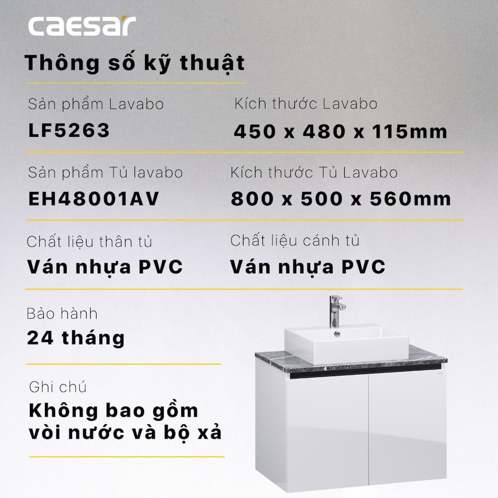 Tủ lavabo Caesar EH48001AV - 11