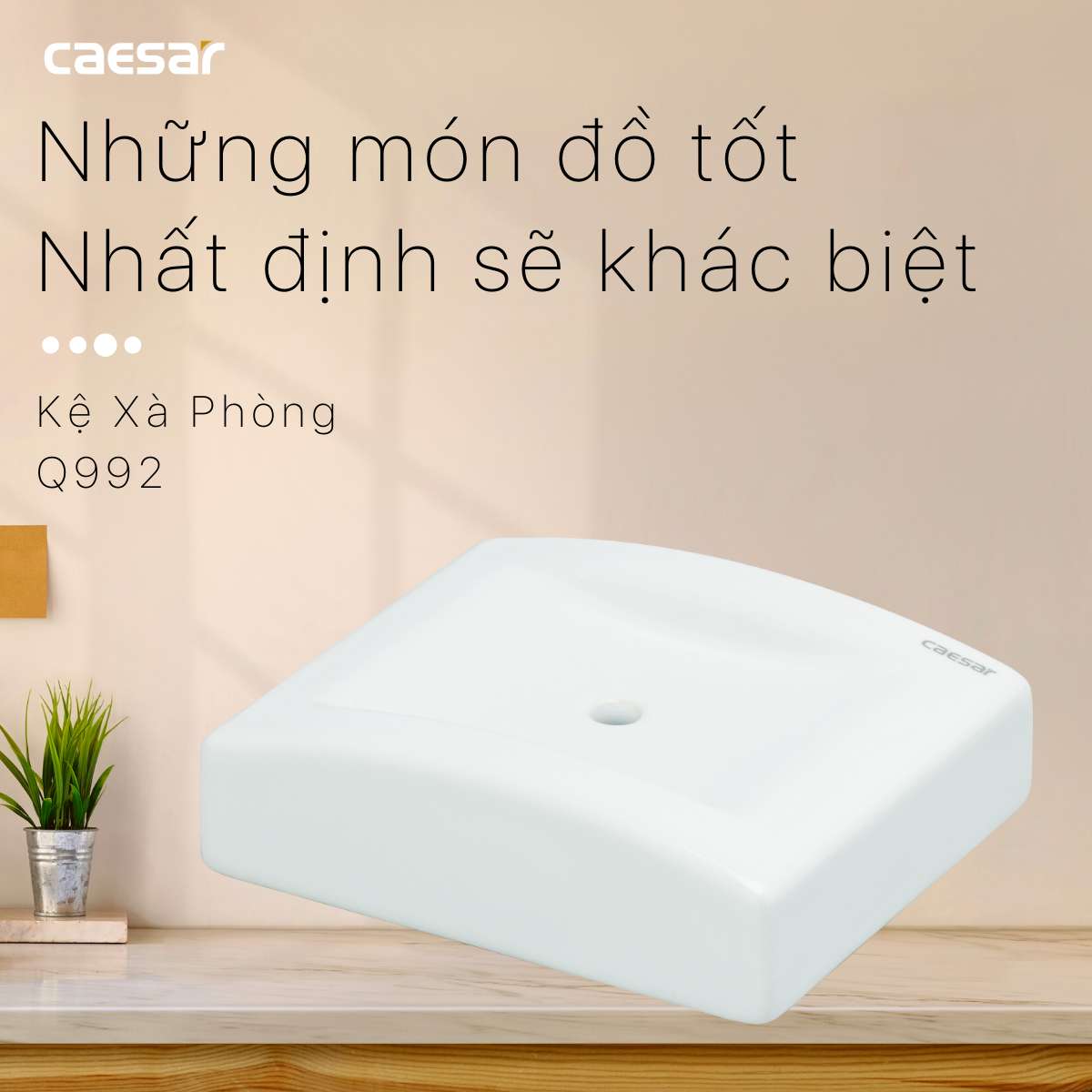 Kệ xà phòng sứ Caesar Q992 - 5