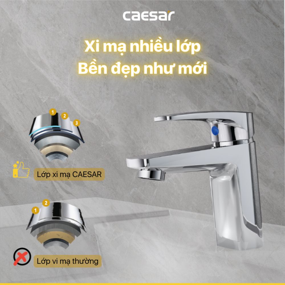Vòi chậu lavabo lạnh Caesar B119C - 13