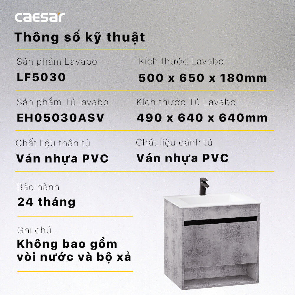 Tủ lavabo Caesar EH05030ASV - 11
