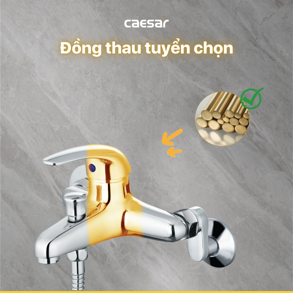 Bộ vòi sen tắm nóng lạnh Caesar S360C - 11
