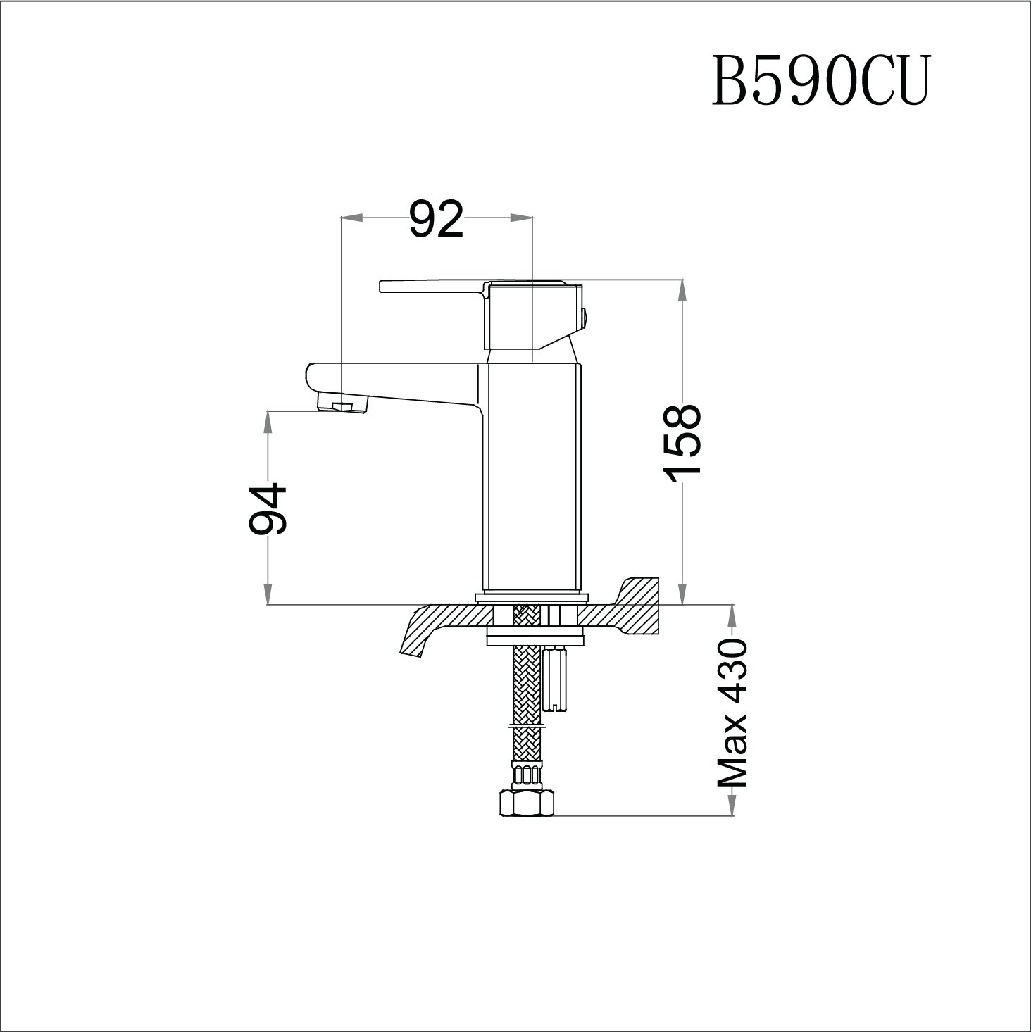 Vòi chậu lavabo nóng lạnh Caesar B590CU - 3