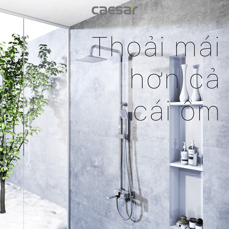 Bộ sen tắm cây nóng lạnh Caesar S668C - 7