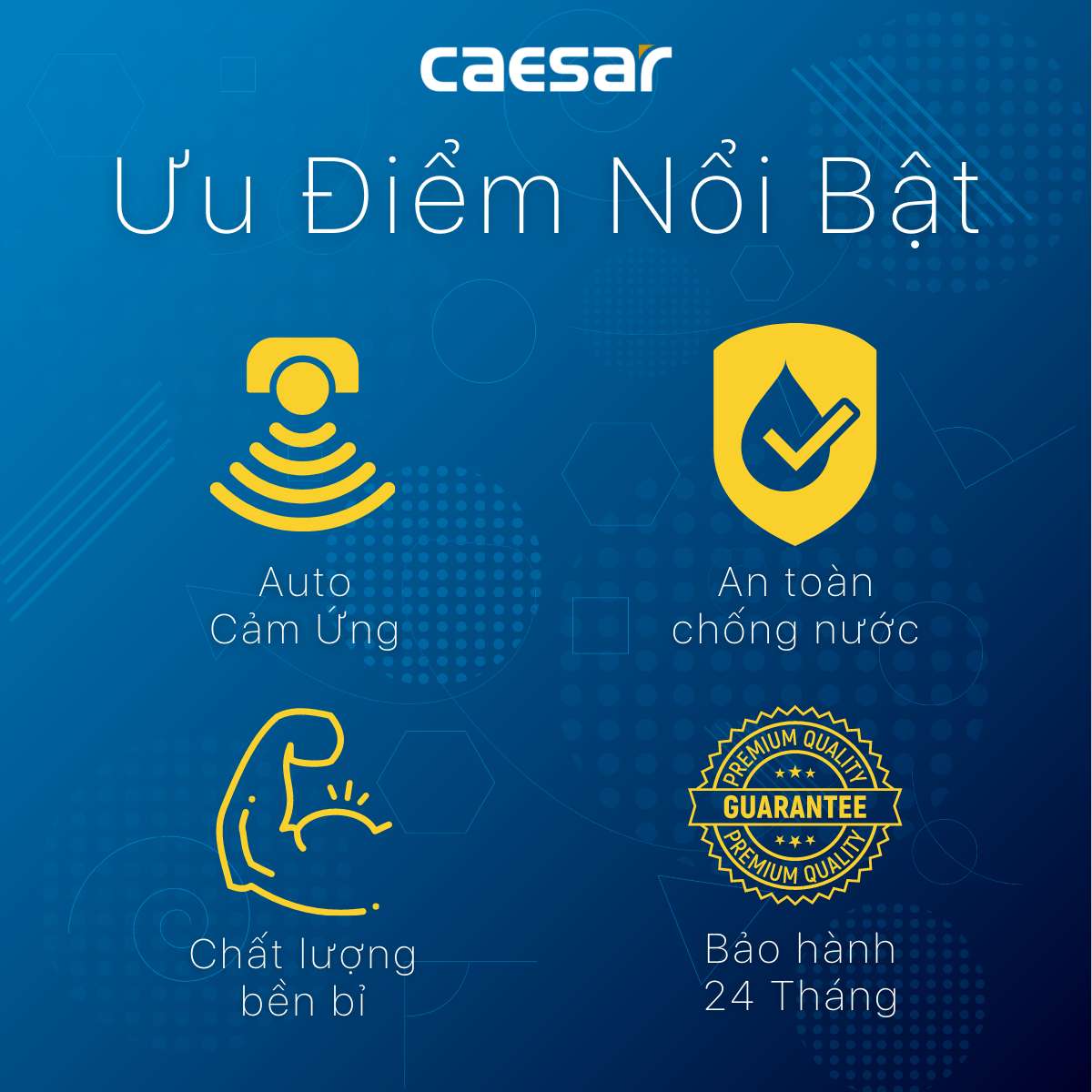 Van xả cảm ứng bồn tiểu nam Caesar A654 - 3