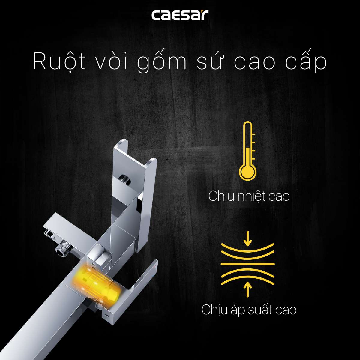 Vòi bồn tắm nóng lạnh Caesar AS689C - 10