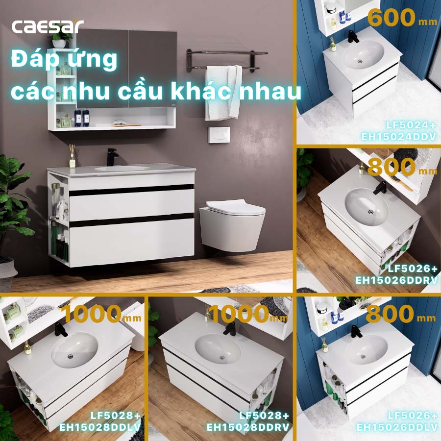 Tủ lavabo Caesar EH15028DDLV - 10