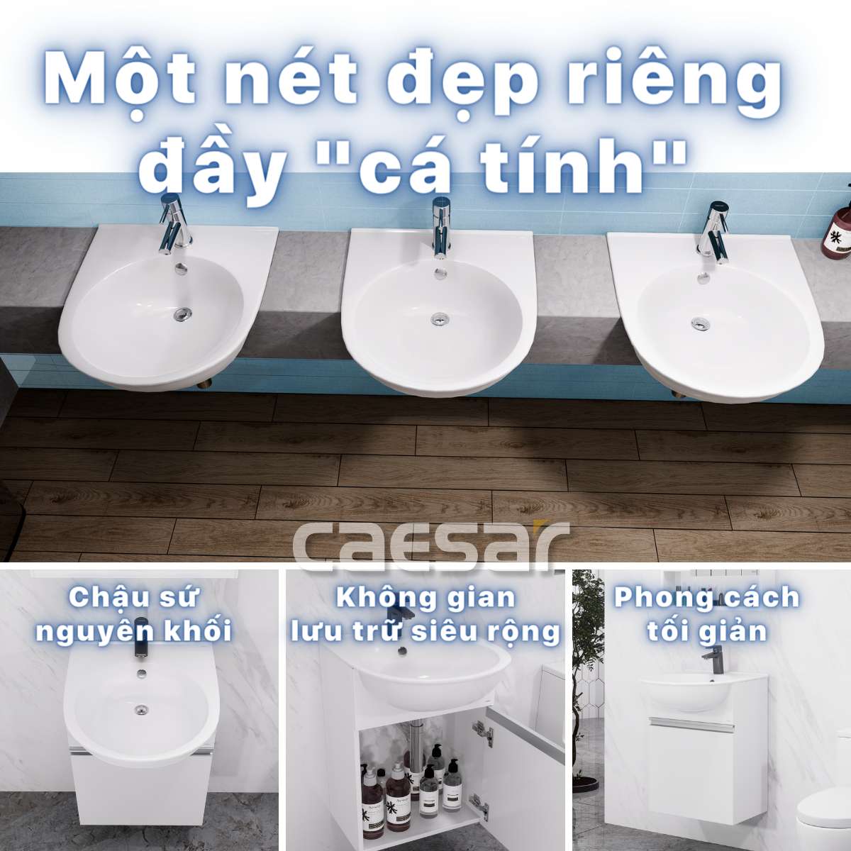 Chậu rửa lavabo dương vành Caesar LF5302 - 13
