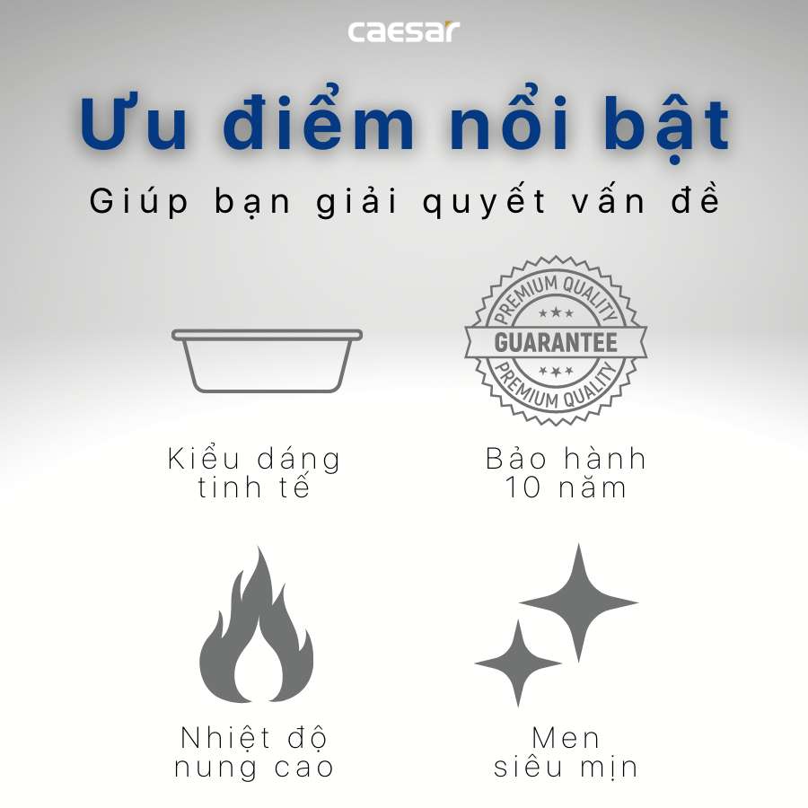 Chậu lavabo đặt bàn Caesar LF5259 - 5