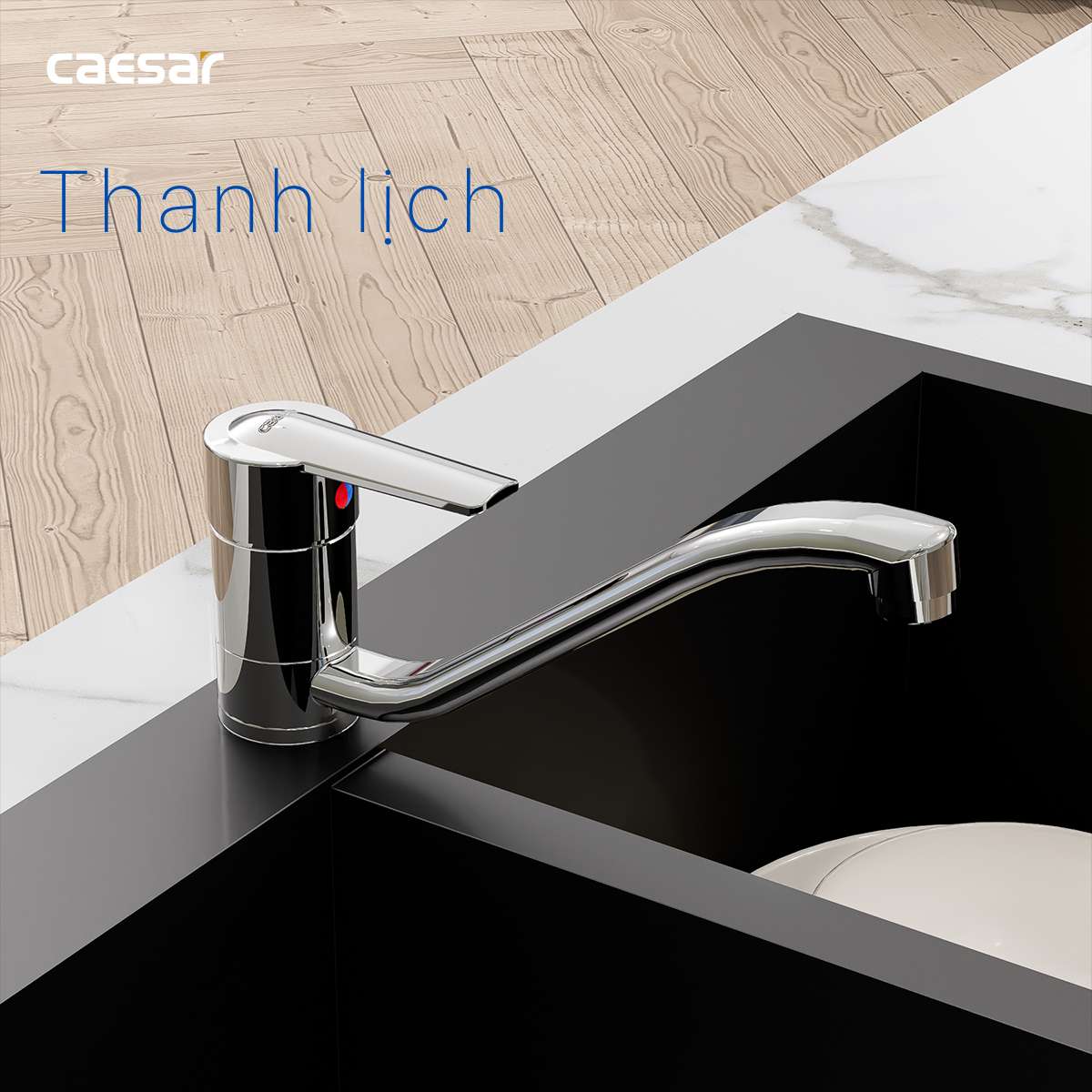 Vòi bếp nóng lạnh Caesar K375C - 20