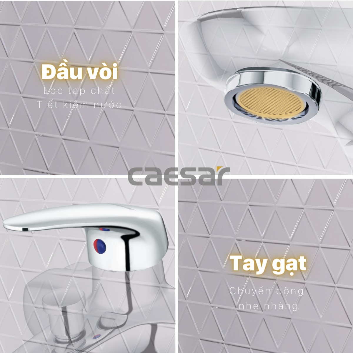 Bộ vòi sen tắm nóng lạnh Caesar S173C - 14