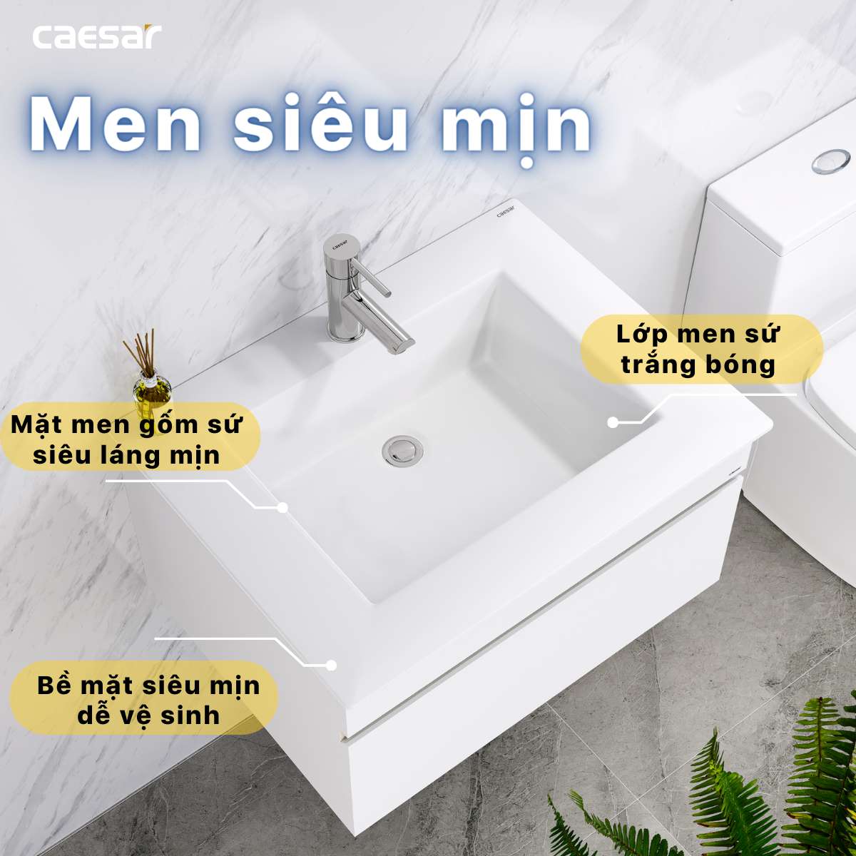 Chậu lavabo dương vành Caesar LF5030 - 9