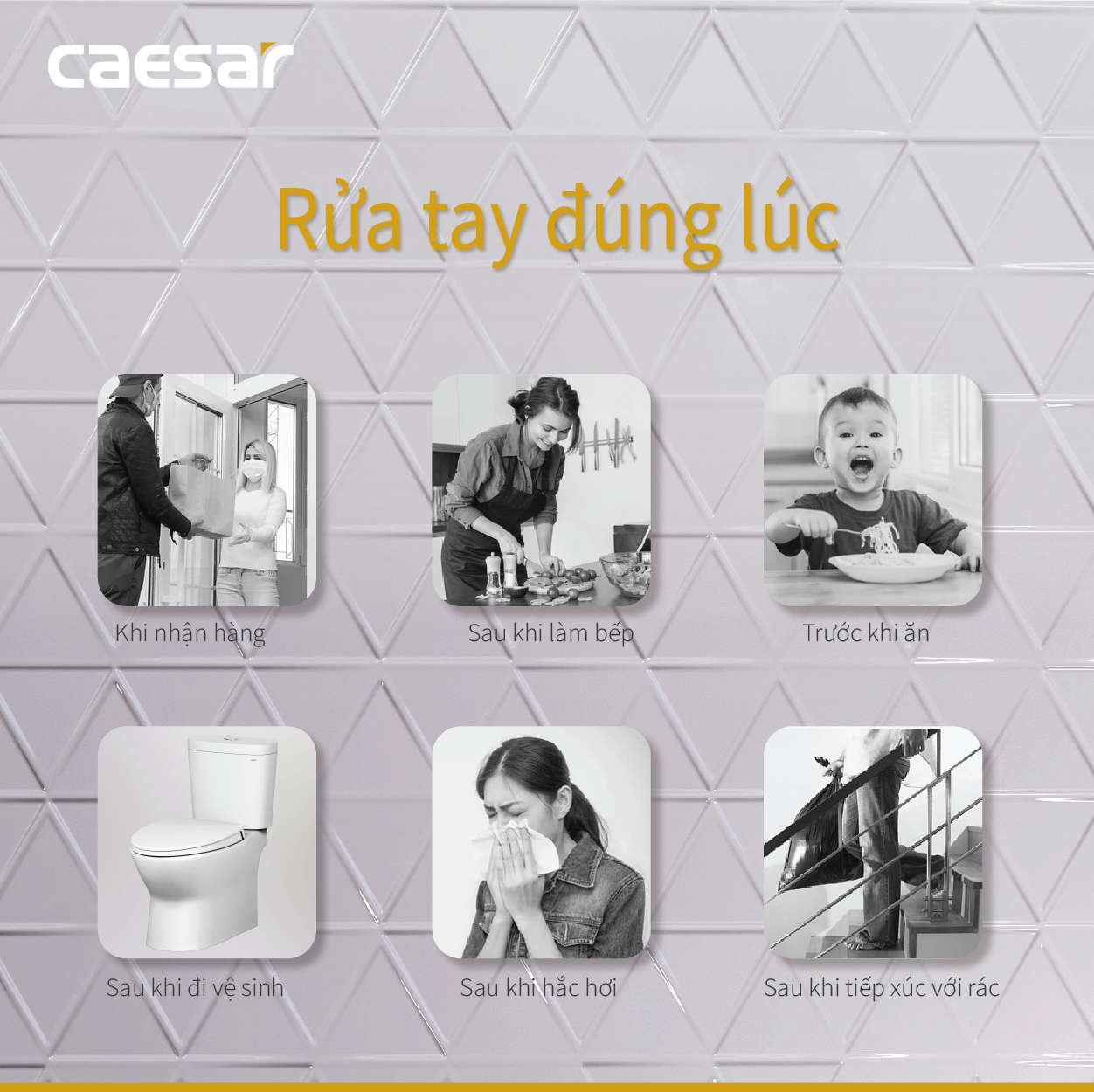 Vòi chậu lavabo nóng lạnh Caesar B330CU - 9