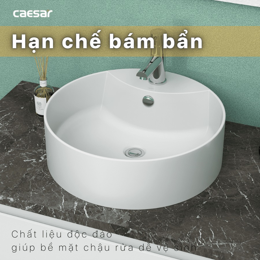 Chậu lavabo đặt bàn Caesar LF5240 - 14