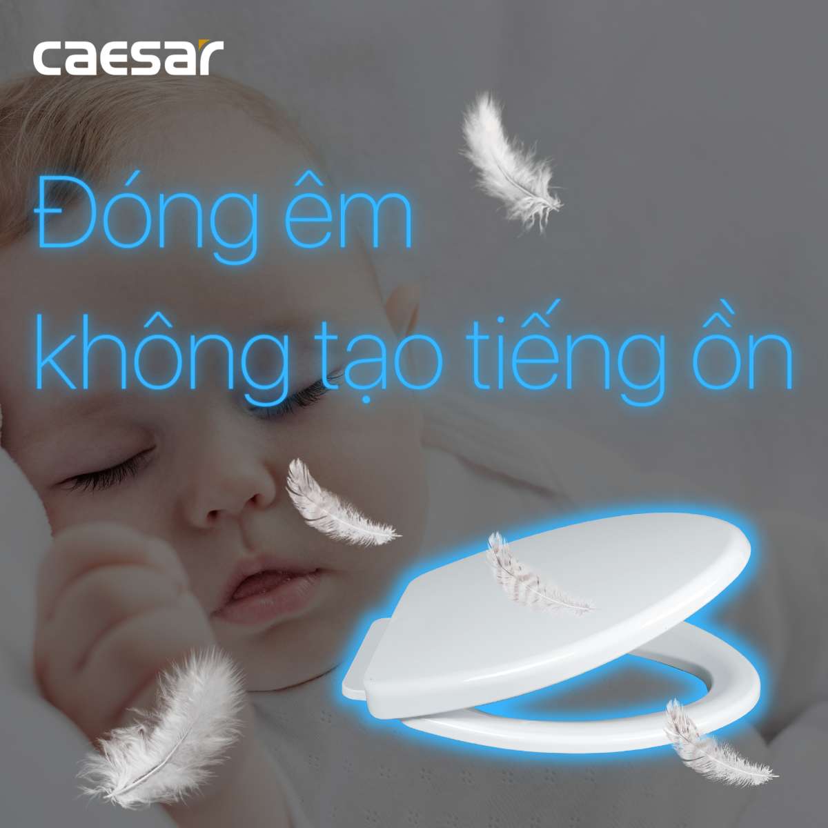 Nắp bồn cầu đóng êm Caesar MS220 - 7