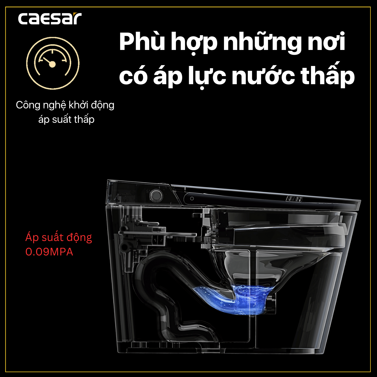 Bồn cầu điện tử thông minh Caesar CA1389H - 20