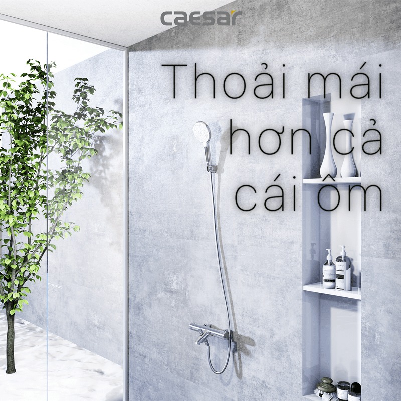 Bộ vòi sen tắm nhiệt độ Caesar TS617 - 9