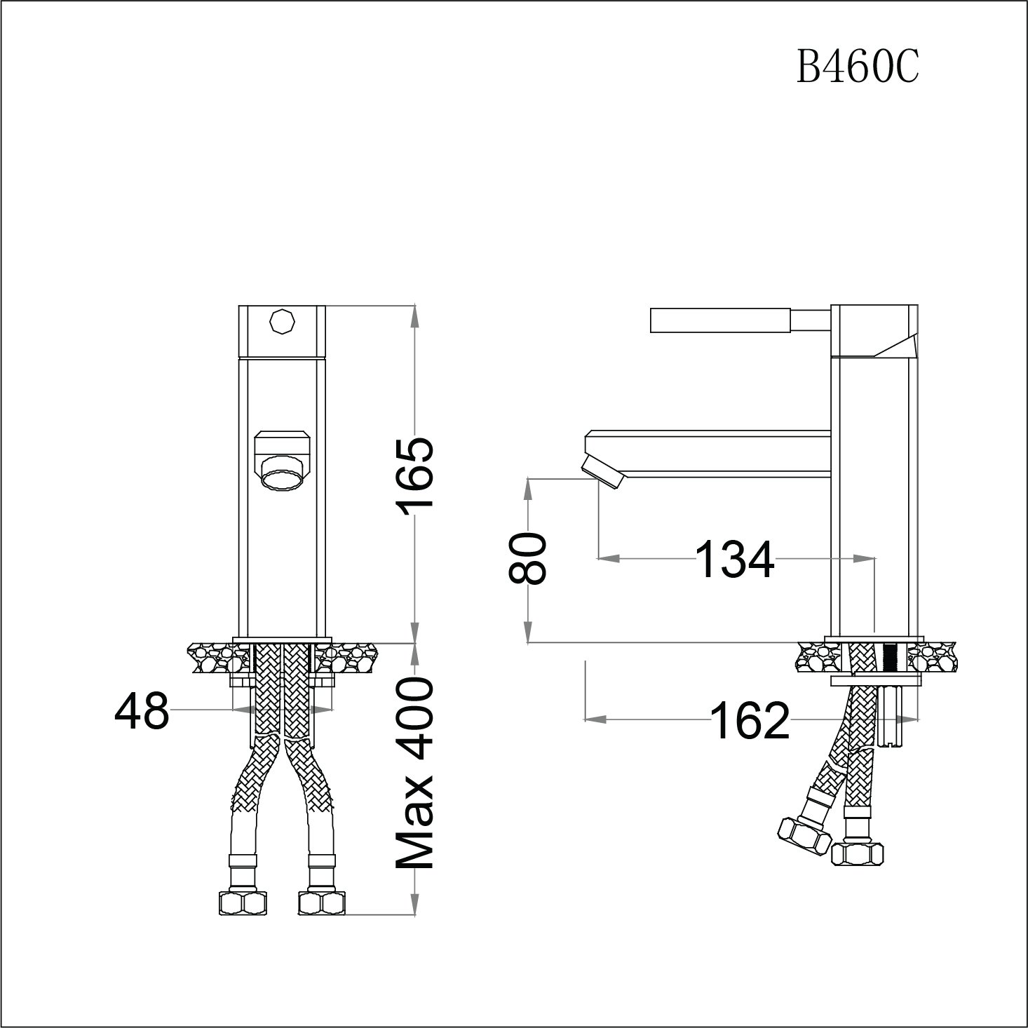 Vòi chậu lavabo nóng lạnh Caesar B460CU - 16