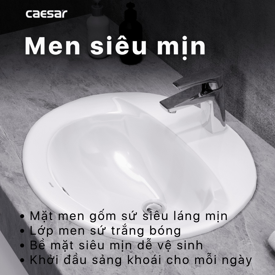Chậu lavabo dương vành Caesar L5018 - 13