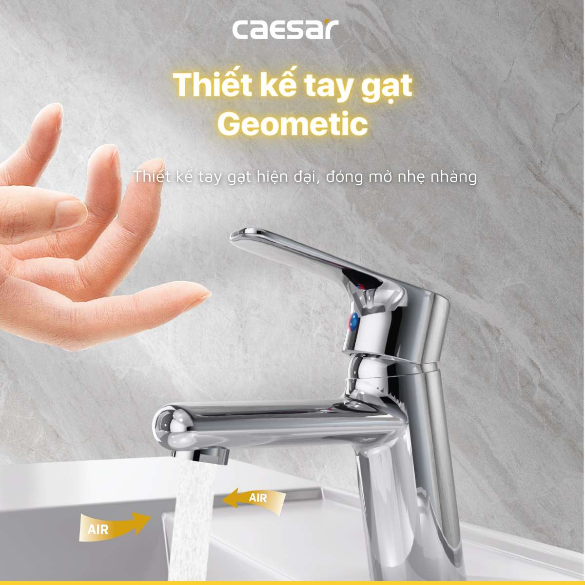 Vòi chậu lavabo nóng lạnh Caesar B430CU - 14