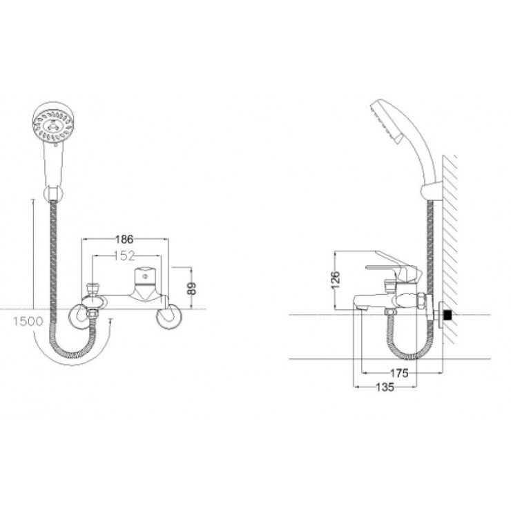 Bộ vòi sen tắm nóng lạnh Caesar S433C - 9