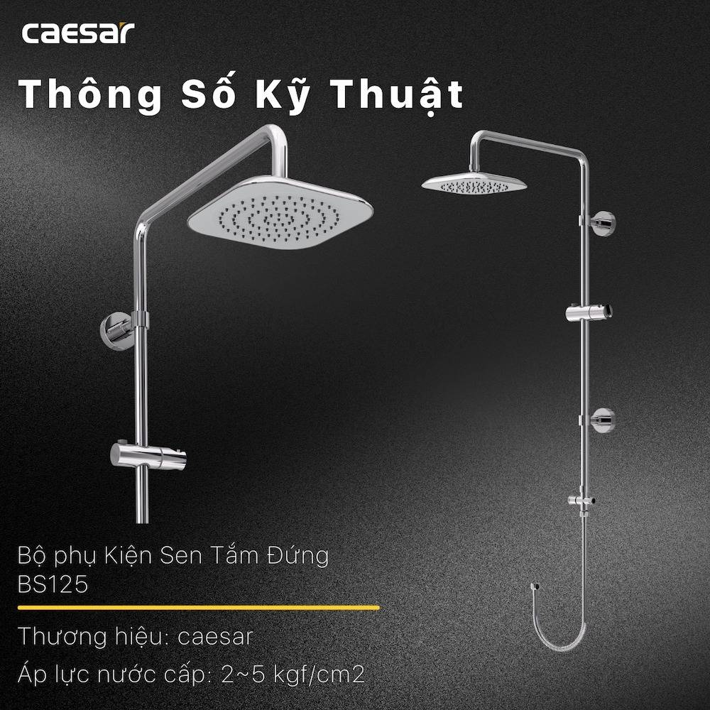 Bộ sen cây tắm đứng nóng lạnh Caesar BS125+S173C - 20