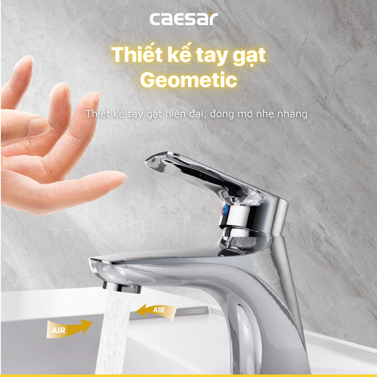 Vòi chậu lavabo nóng lạnh Caesar B560CU - 9
