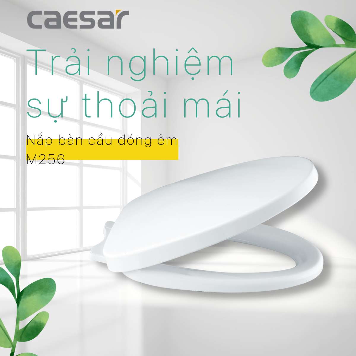 Nắp bồn cầu đóng êm Caesar M256 - 2