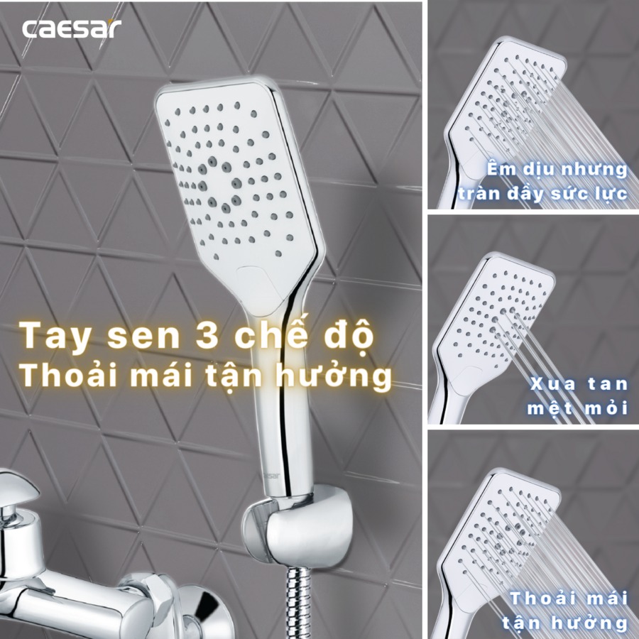 Bộ vòi sen tắm nóng lạnh Caesar S813C - 18