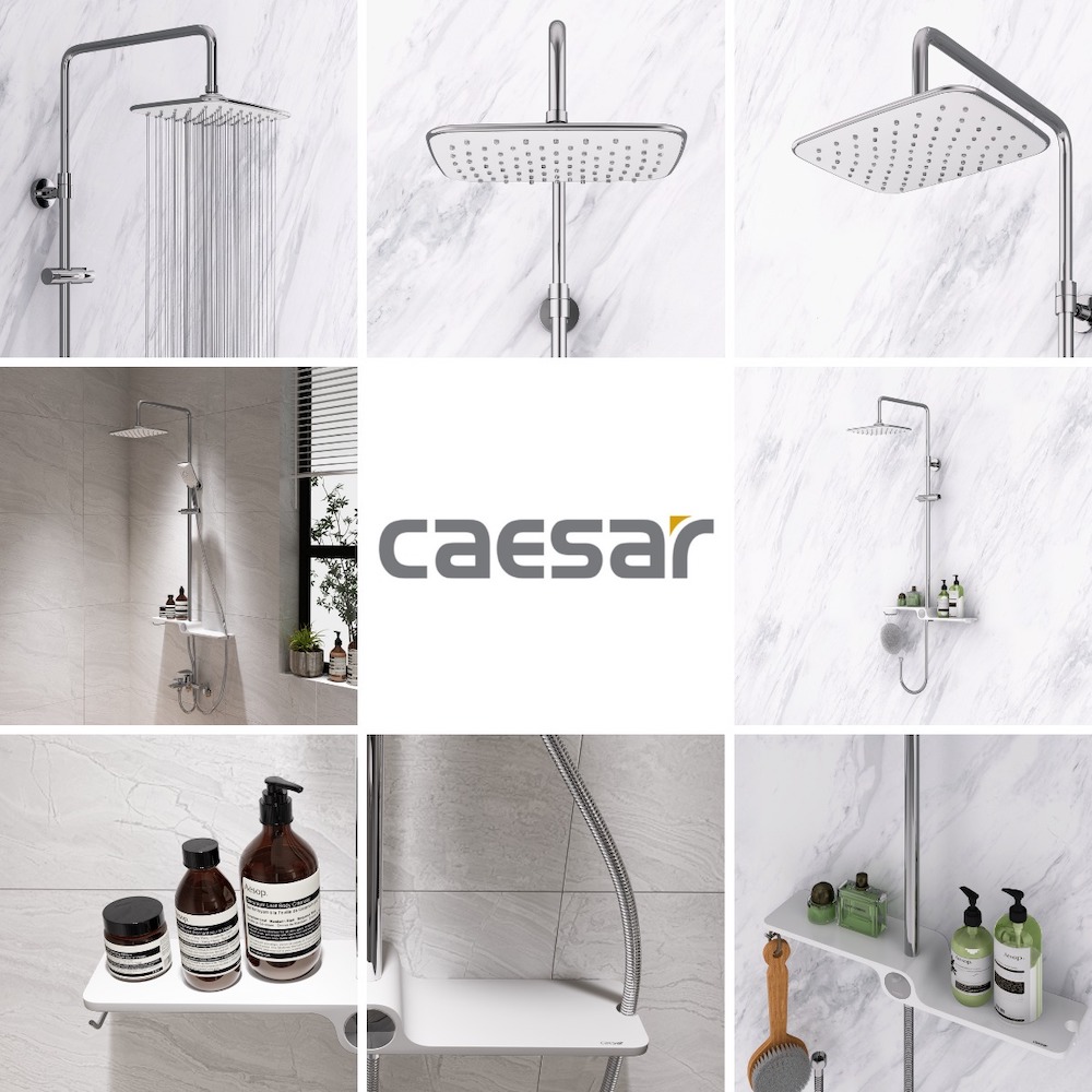 Bộ sen cây tắm đứng nóng lạnh Caesar BS127+S173C - 22