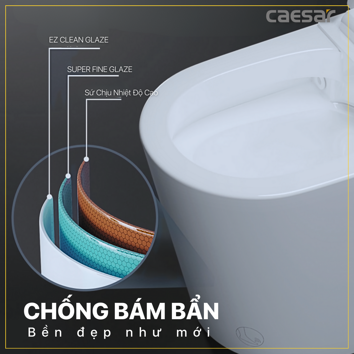 Bồn cầu điện tử thông minh Caesar CA1389H - 28