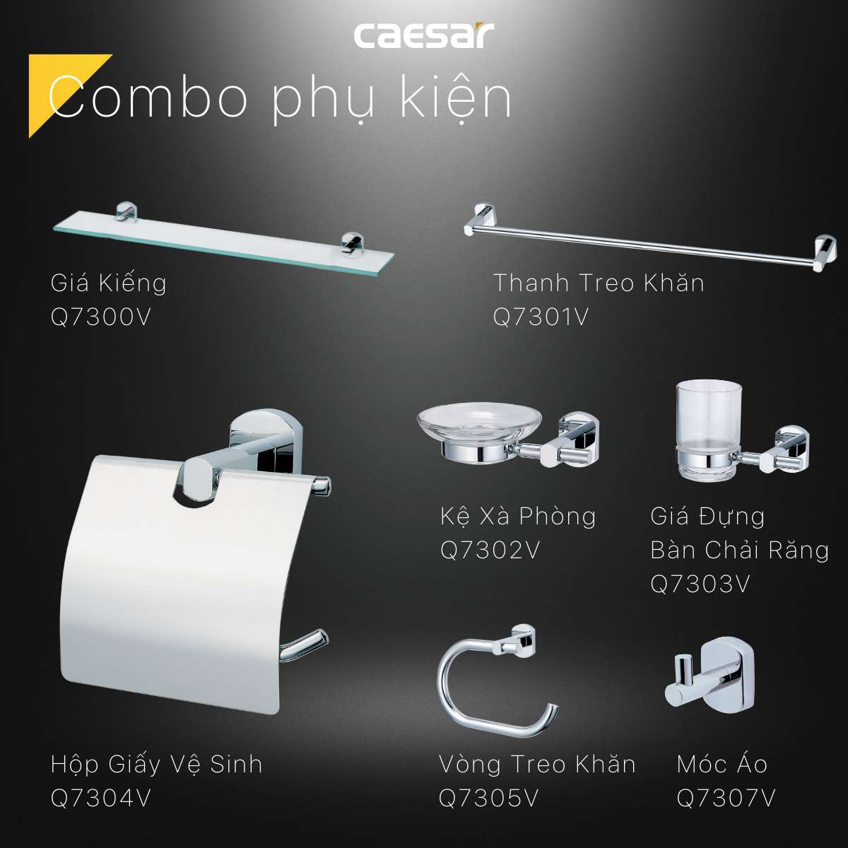 Kệ kính Caesar Q7300V - 16