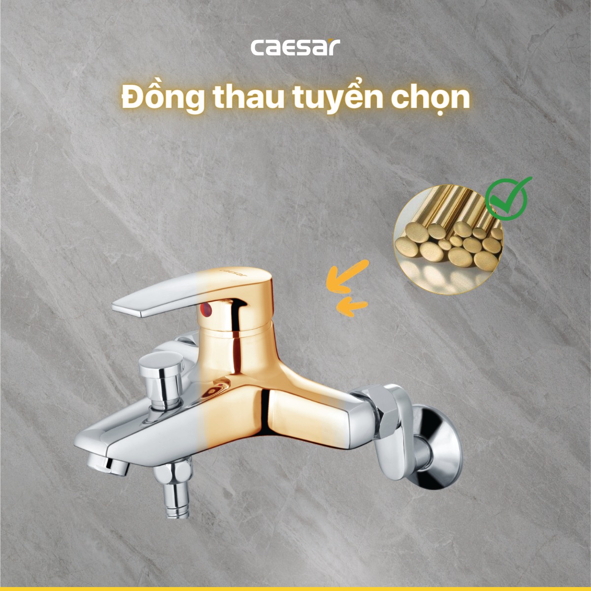 Bộ vòi sen tắm nóng lạnh Caesar S403C - 13