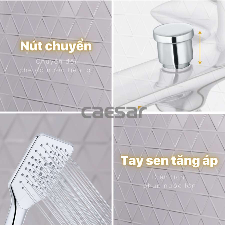 Bộ vòi sen tắm nóng lạnh Caesar S773C - 15