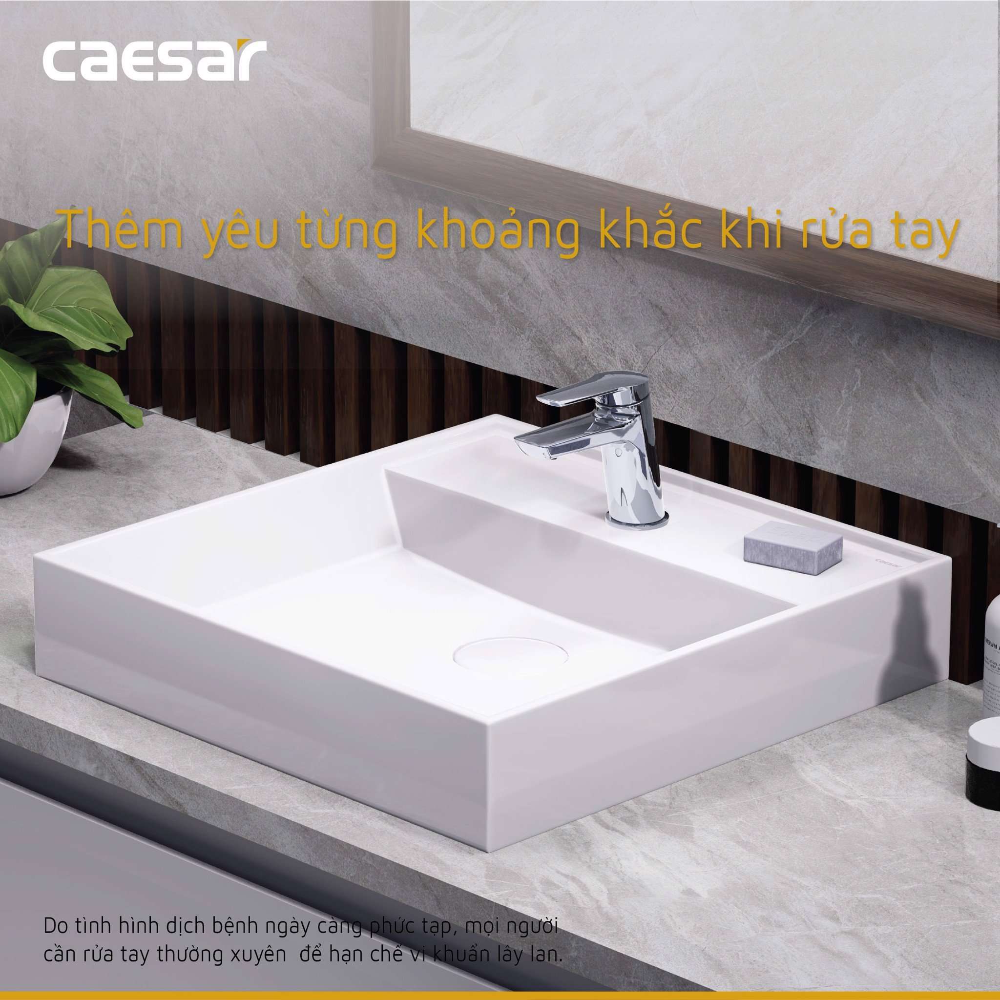 Vòi chậu lavabo nóng lạnh Caesar B200CU - 17