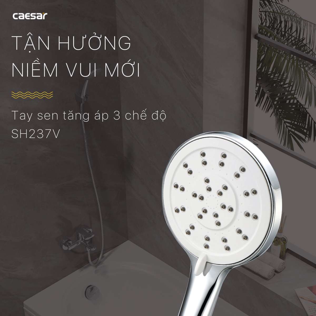 Tay sen tắm 3 chế độ Caesar SH237V - 2