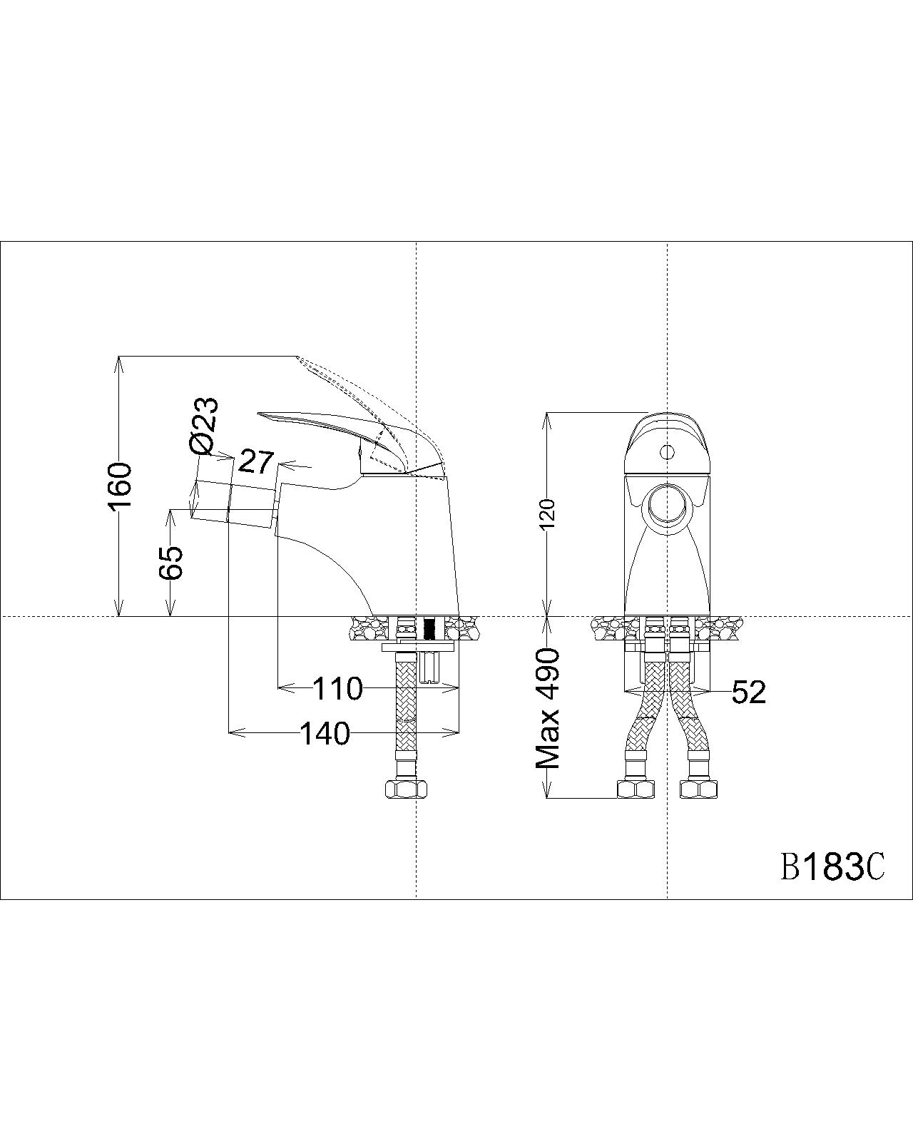 Vòi bệ vệ sinh nữ Caesar B183C - 3